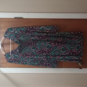 Colorful long sleeve dress